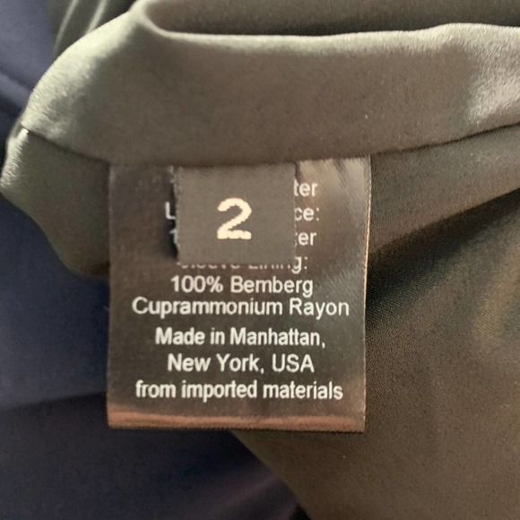 Rachel Comey Andes Blazer in Navy Blue Georgette - Picture 12 of 12